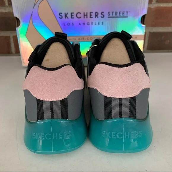 Skechers Womens Double Gloss- Blocked Up Athletic Training Shoes Sneakers US 9 M - Picture 7 of 10